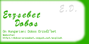 erzsebet dobos business card